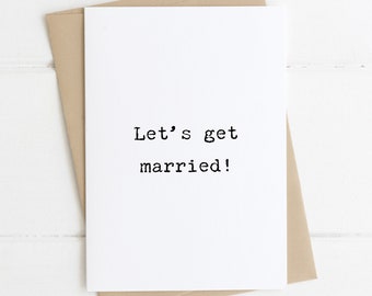 Fancy Getting Married Later Card | Getting Married Card | Wedding Day Card | On Our Wedding Day | Let's Get Married | Card For Bride | Groom