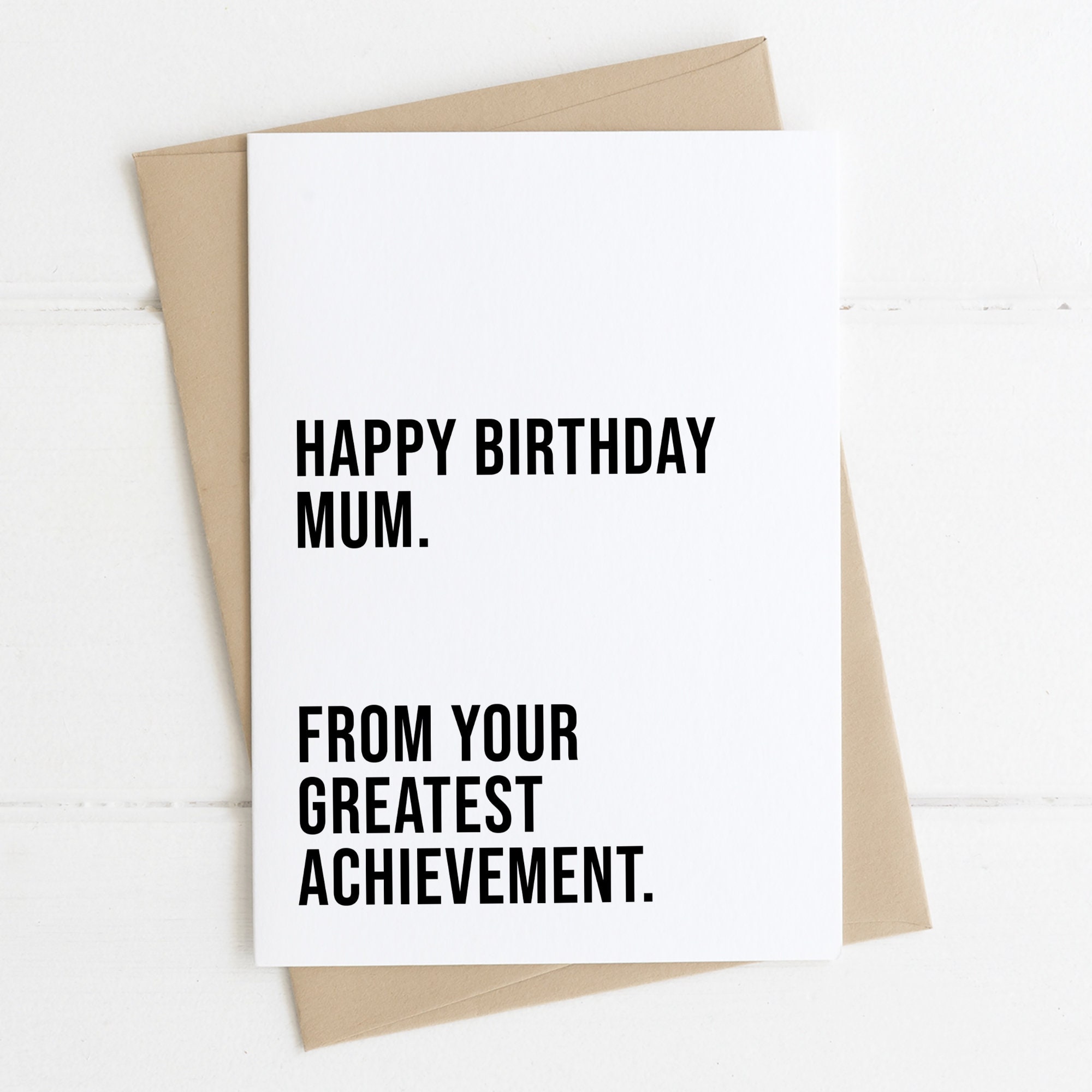 Mum Birthday Card Greatest Achievement Card Happy Birthday - Etsy