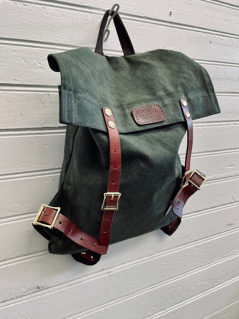 Bushcraft Backpack Wax Canvas Backpack Wax Canvas Bag Etsy