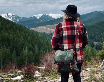 Haversack - Handmade in USA - Wax Canvas Shoulder Bag