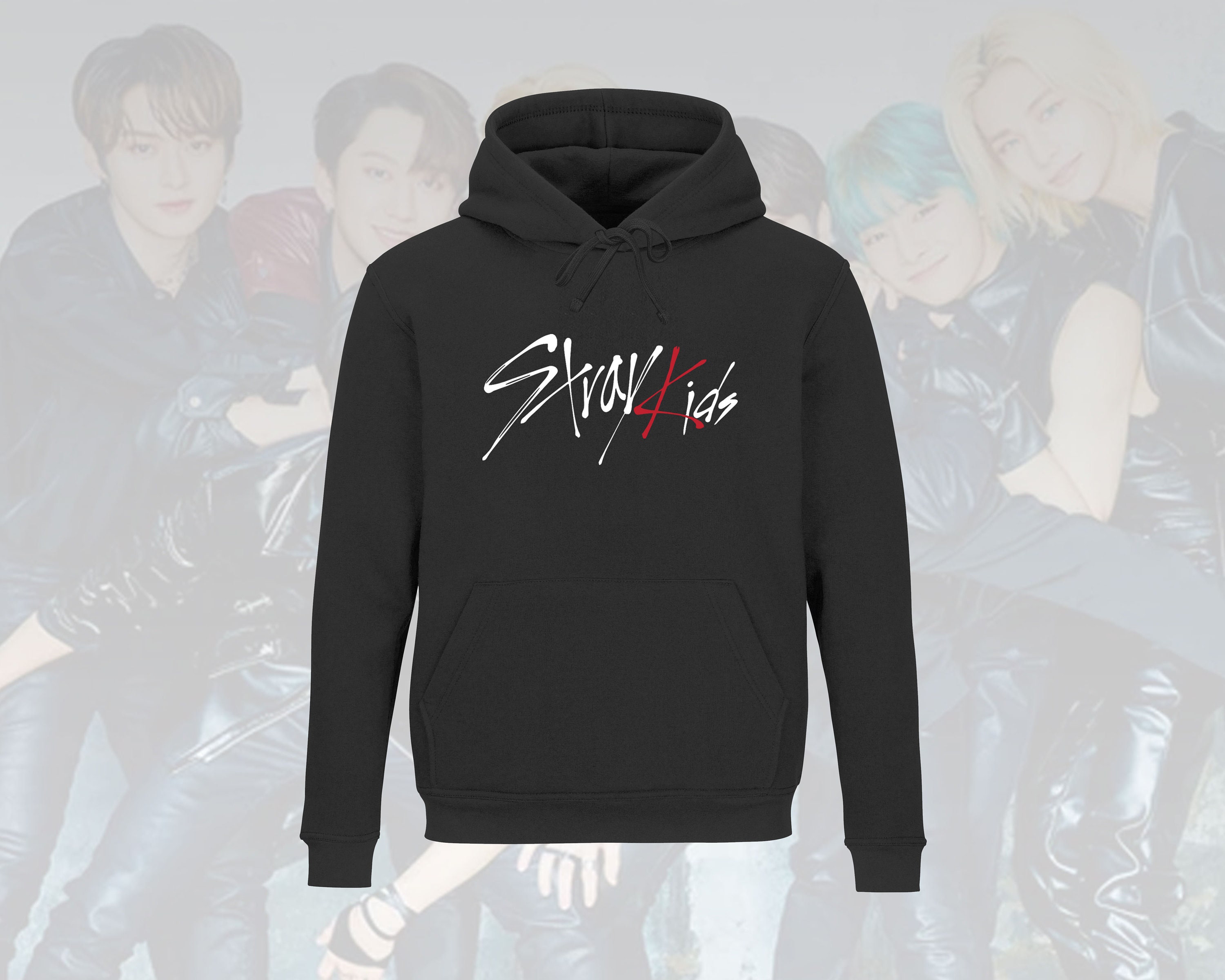 Stray Kids Pullover Stylish Hooded Sweatshirt 3D Printing Long Sleeve Tops Personalise Pullover Unisex 