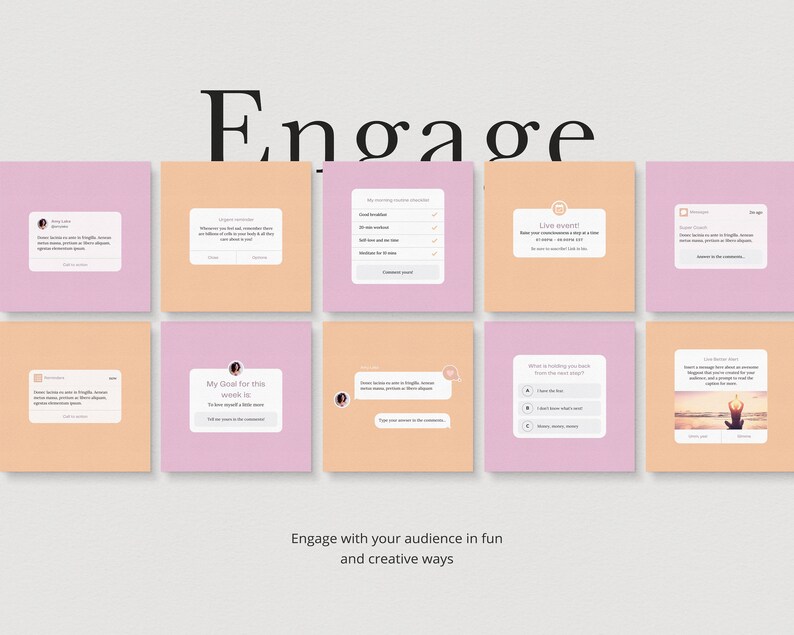 Life Coach Instagram Post Templates for Canva. Life Coaching - Etsy New ...