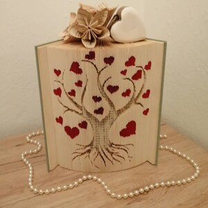 L'albero della vita, bookfolding, libro scultura , libro scultura , san Valentino ,regalo personalizzato, famiglia