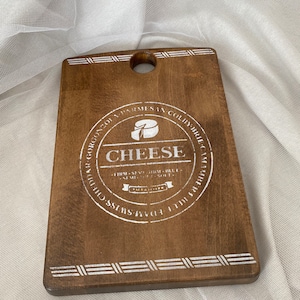 Cheese board, wooden board, handmade, decoupage, vintage