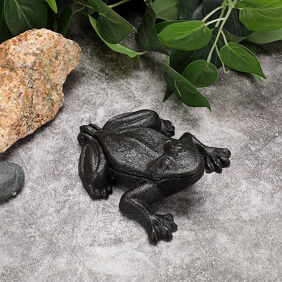 Frog Cast Iron Key Hider Animal Statue Art Outdoor Statue Etsy