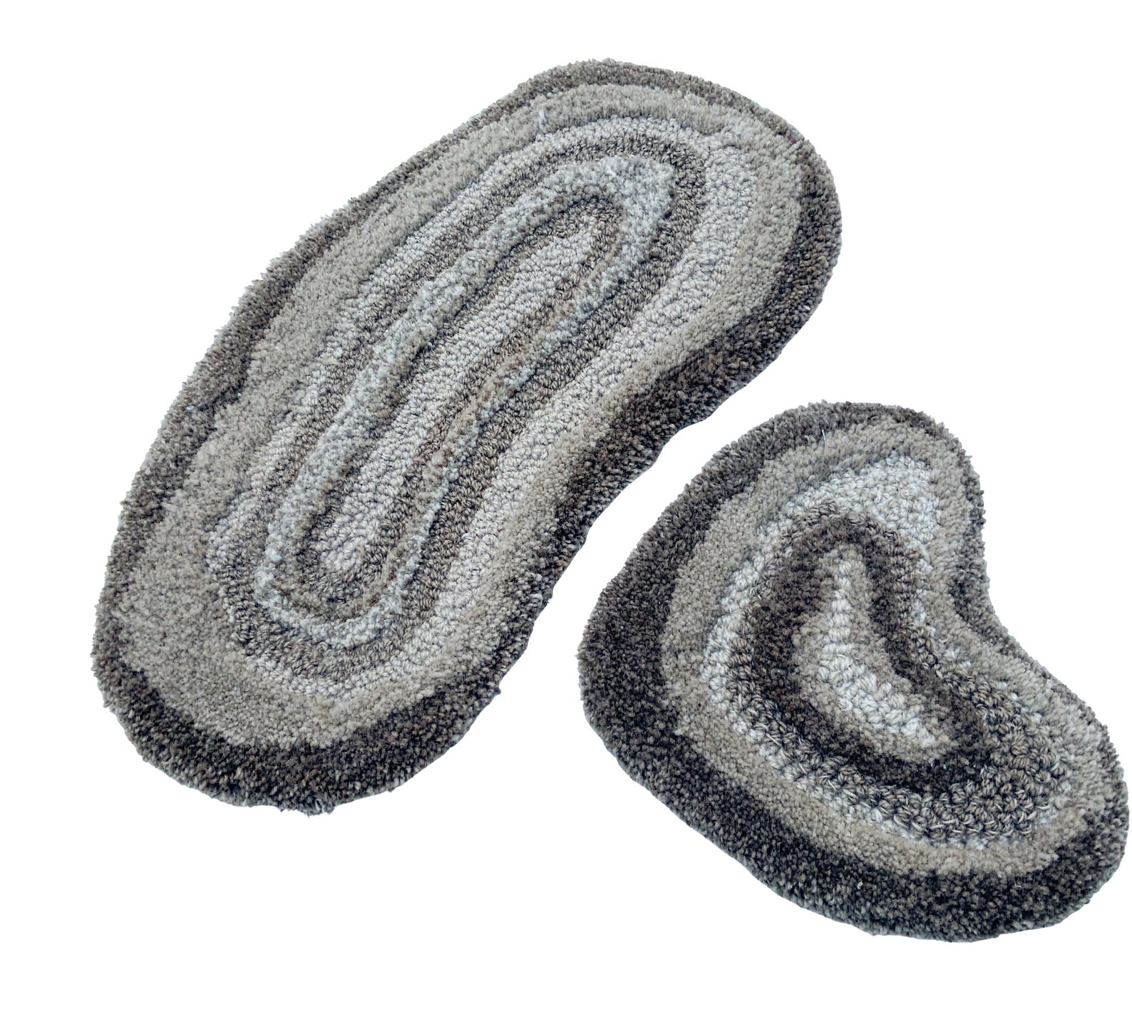 Hand Tufted 100 Wool Rock Rug Set Cottagecore Boho Etsy UK