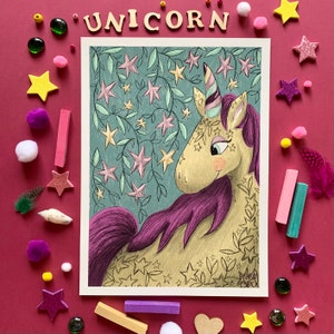 Unicorn Make A Wish I Fine Art Print image 1