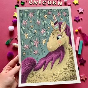 Unicorn Make A Wish I Fine Art Print image 2