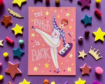 Elton John | The Bitch is Back | postcard