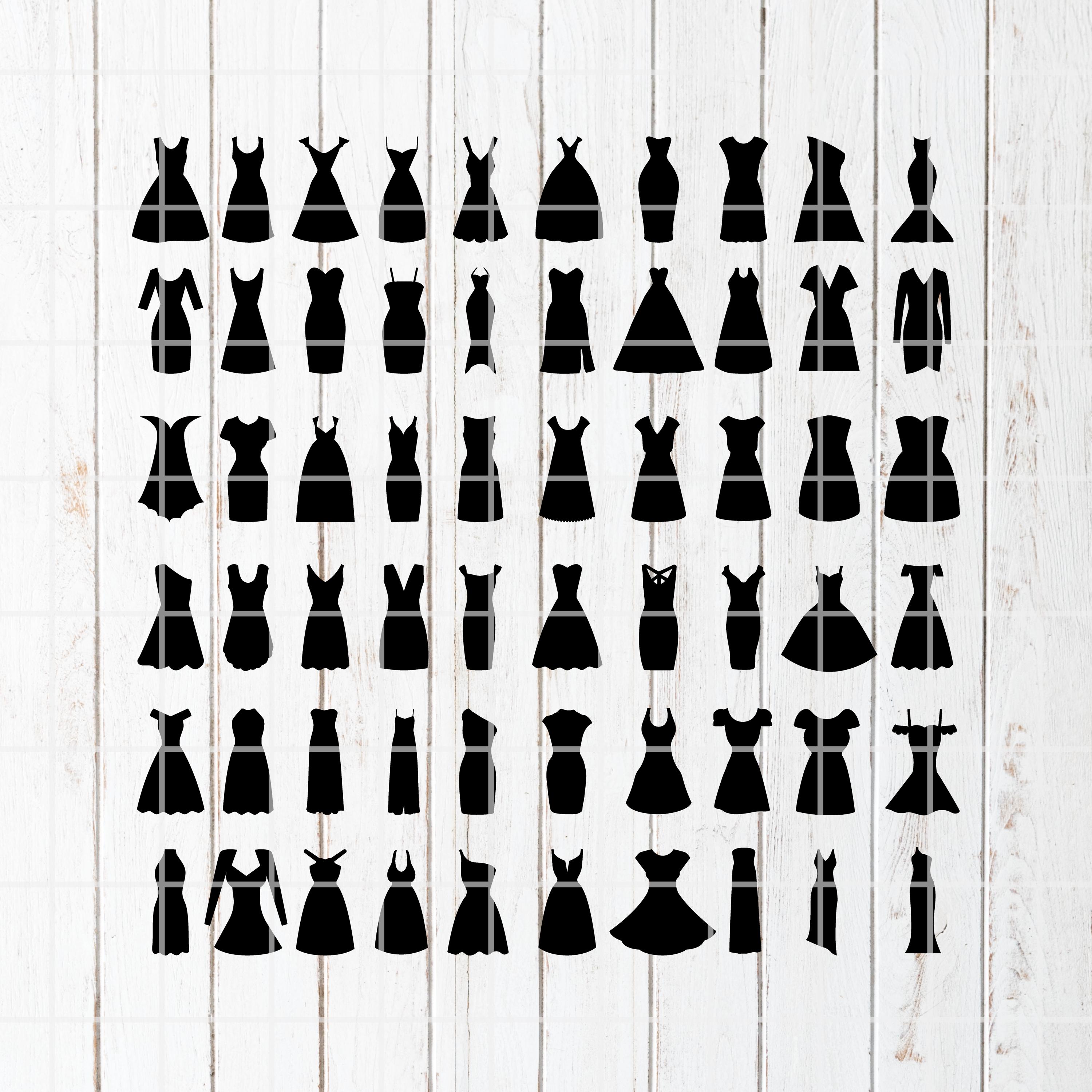 Dress Silhouette Clipart SVG, PNG, AI. Women's Fashion Vector Cut Files (digital Download) - Etsy Dress Silhouette Clipart SVG, PNG, AI. Women's Fashion Vector Cut Files (digital Download) - Etsy