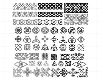 Noeuds celtiques SVG. Noeuds celtiques png. Fichier coupé Celtic Knots. Clipart de noeuds celtiques. Ensemble de coupe de nœuds celtiques. Clipart de signes celtiques.