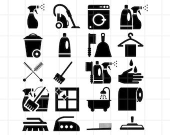 Logotipo de limpeza em SVG e PNG, arquivos de corte para uso comercial (download digital)
