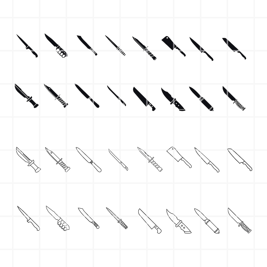 Knife SVG. Knife Png. Knife Clipart. Knife Cut File. Knife Cutting Set