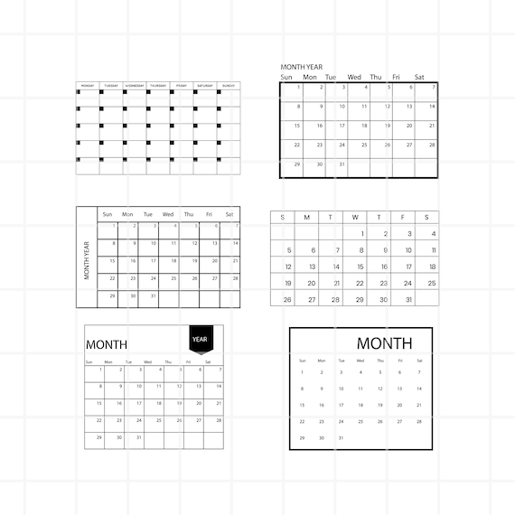 Calendar SVG. Calendar PNG. Calendar Cut File. Calendar Etsy Australia