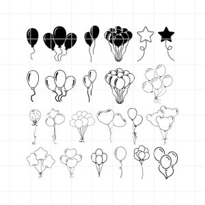 Ballons Svg. Ballons Png. Ballons clipart. Ballons cut file. Ballons cutting set. Ballons cricut. Balloon svg. Birthday Balloon Svg,Png.