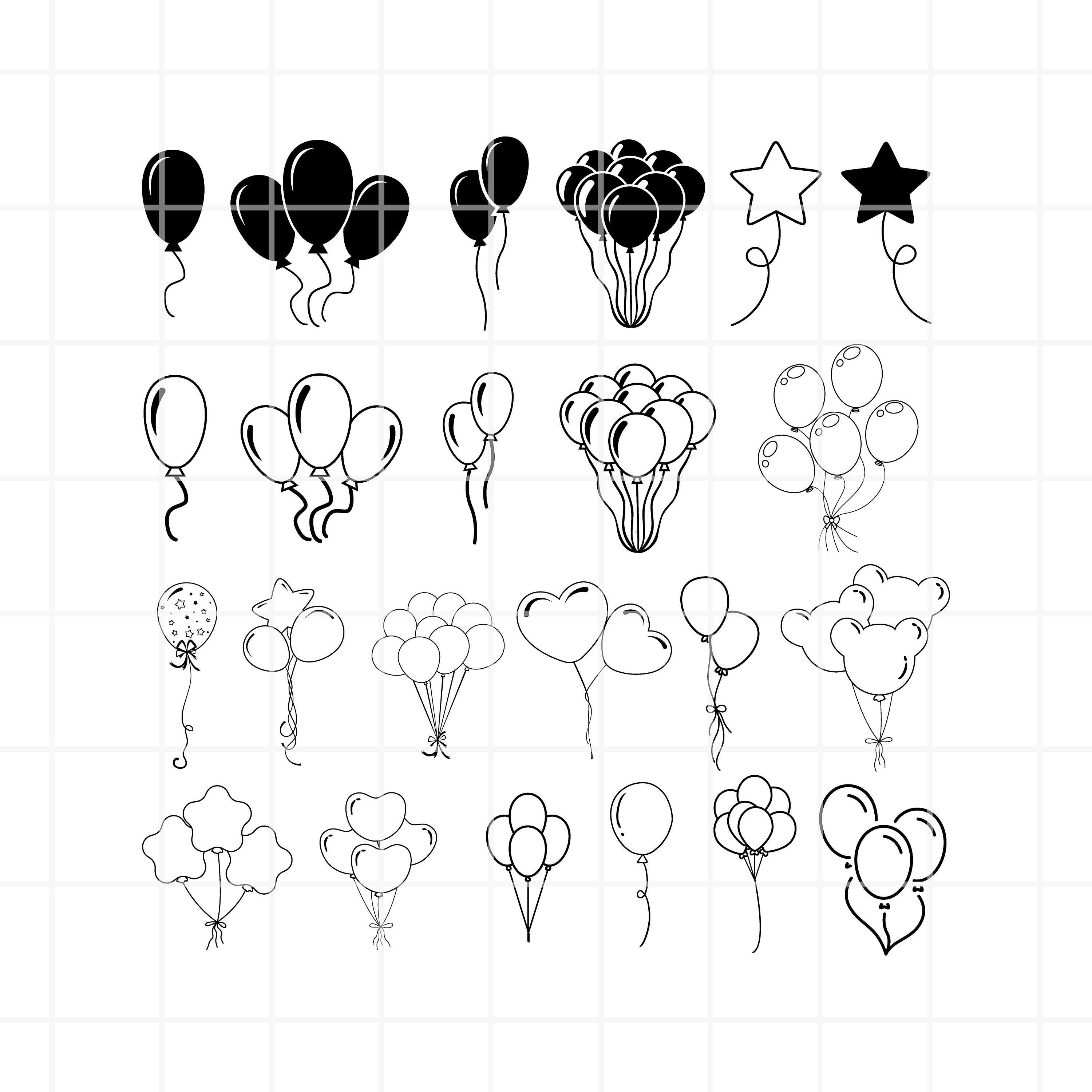 Ballons Svg. Ballons Png. Ballons clipart. Ballons cut file. Ballons cutting set. Ballons cricut. Balloon svg. Birthday Balloon Svg,Png.