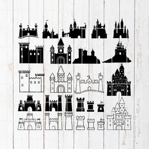 Castle Clipart, Cut files Set (SVG, PNG, AI) Digital Download image 2