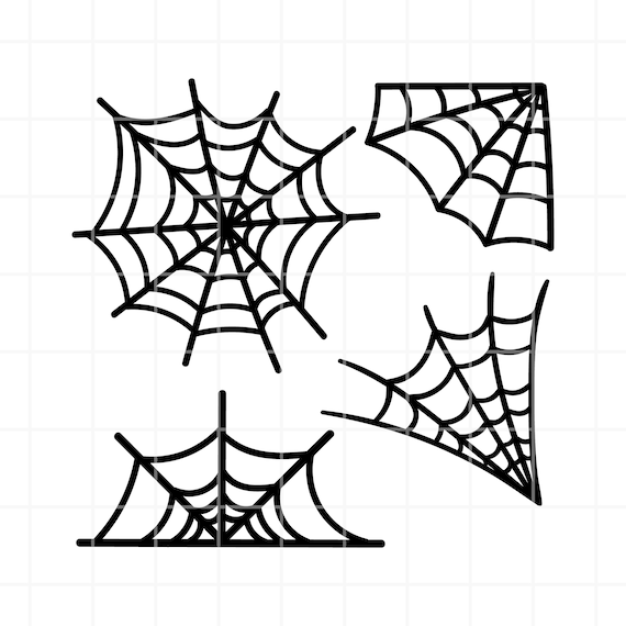 Spiders and Spider Web SVG Files for Silhouette Cameo and 