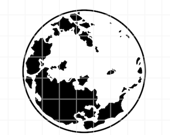 Full Moon SVG, PNG, Clipart Cut File (Digital Download)