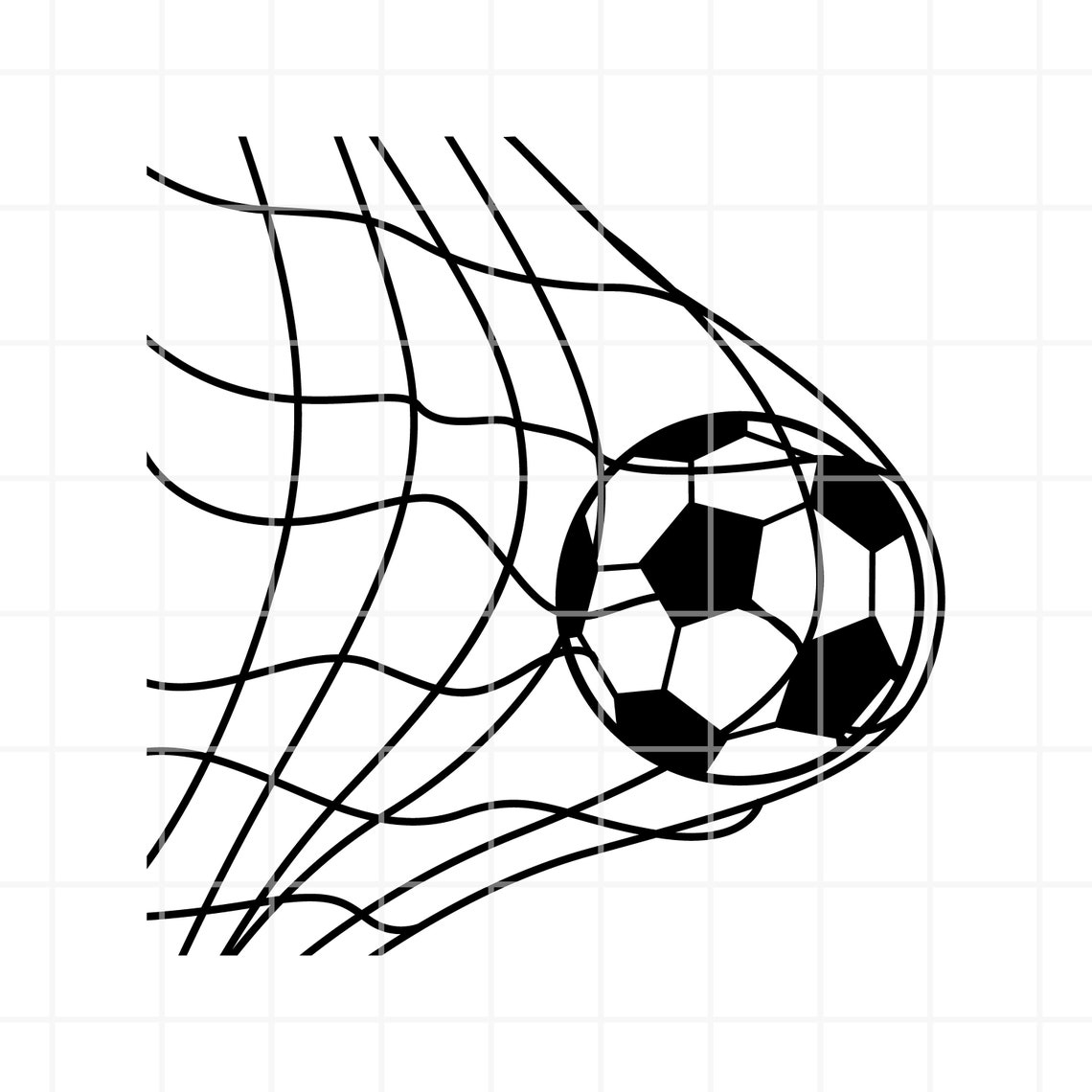 Soccer Ball in Net SVG. Football Ball in Net Svg. Goal Svg. Soccer Ball in Net Png. Football