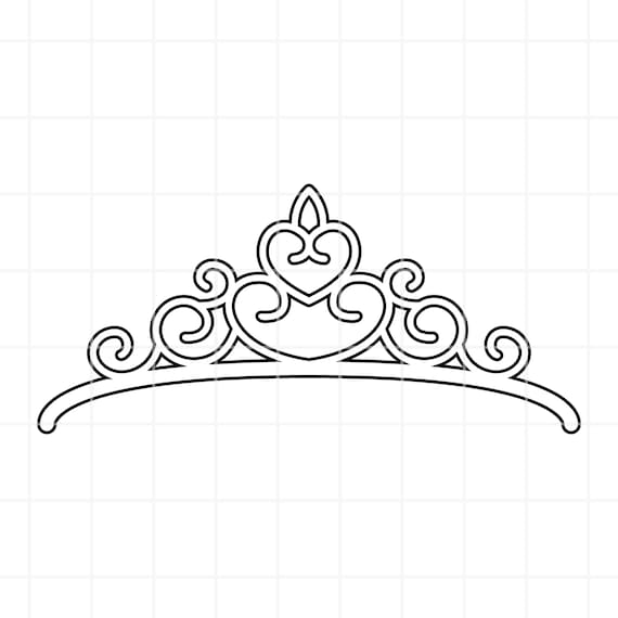 Princess Tiara Crown SVG File Clipart Set For Cricut