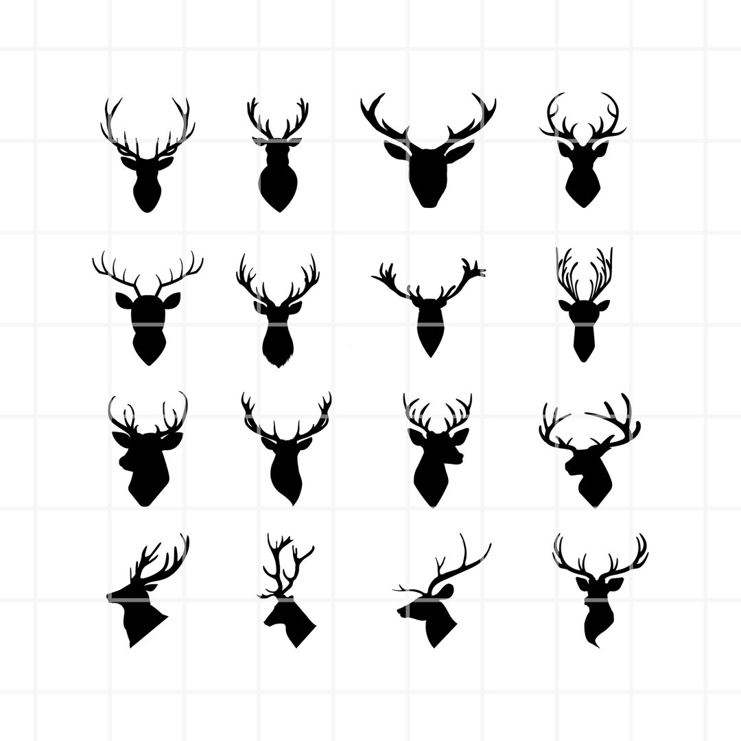 Deer Head SVG. Deer Svg. Deer Clipart. Deer Head Clipart. Deer Head Cut