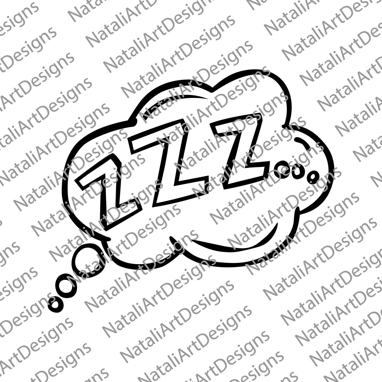 Sleep or ZZZ SVG file for cut. Etsy