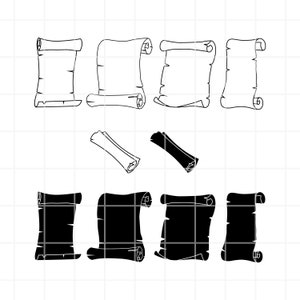 Scroll paper SVG. parchment svg. Scroll paper png. parchment png. Scroll paper clipart. parchment clipart.Scroll paper cut file, cricut, eps