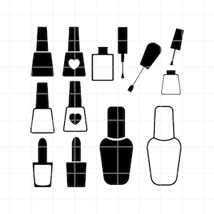 Nail Polish svg. Nail Polish cut file. Nail Polish clipart. Nail Polish cutting set. Nail Polish  cricut. Makeup svg. Makeup clipart.