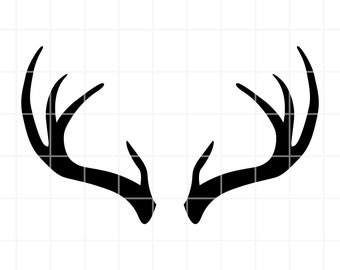 Hjorthorn SVG, PNG, AI, Clipart. Vektorillustration Klippfil (digital nedladdning)
