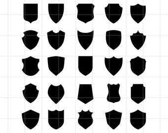 Shield SVG, PNG, Clipart. Cut Files for Cricut & Silhouette (Digital Download)