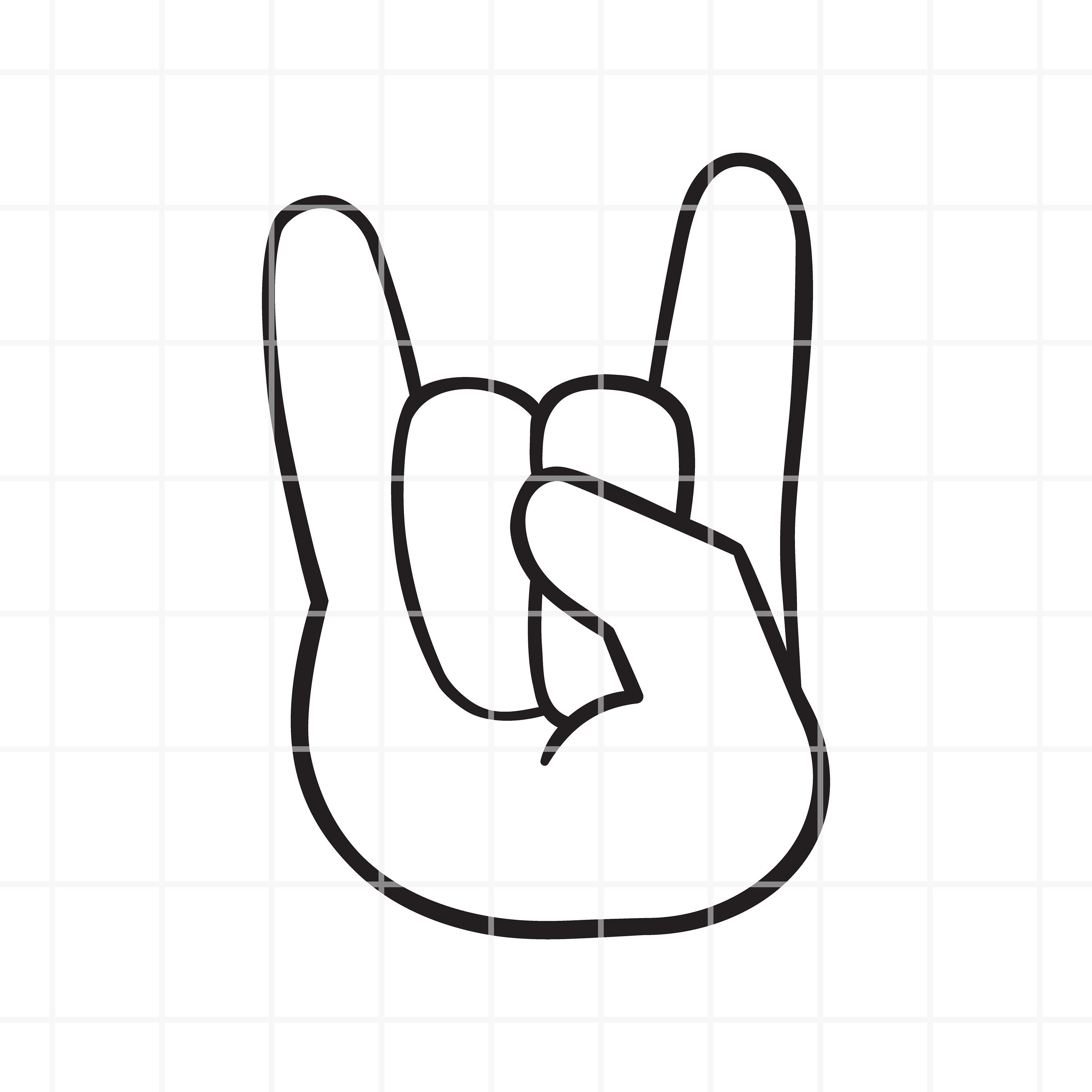 Rock Hand Svg. Rock Hand Png. Rock Hand Clipart. Rock on Hand - Etsy