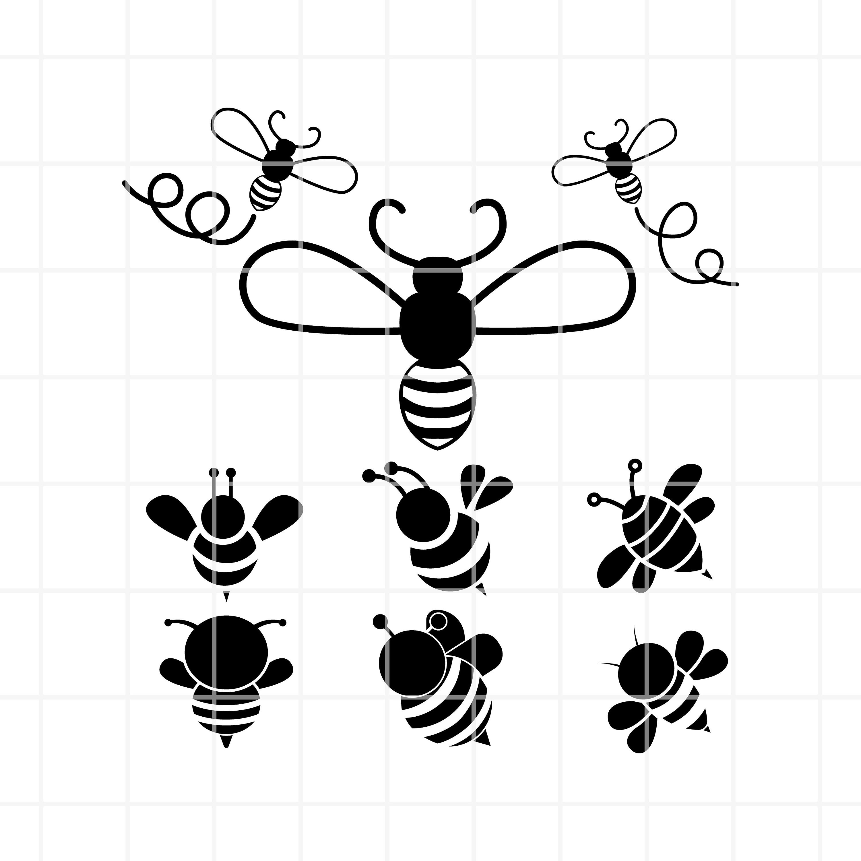 Download Bee SVG layered cut file Bumble. Bee cutting file. Cute Honey. | Etsy