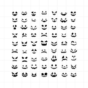 Visage de citrouille Svg. Image clipart visage citrouille. Limes coupées en forme de visage de citrouille. Lime à découper pour visage de citrouille. Visages mignons d'Halloween Svg.  Pack de cliparts citrouilles