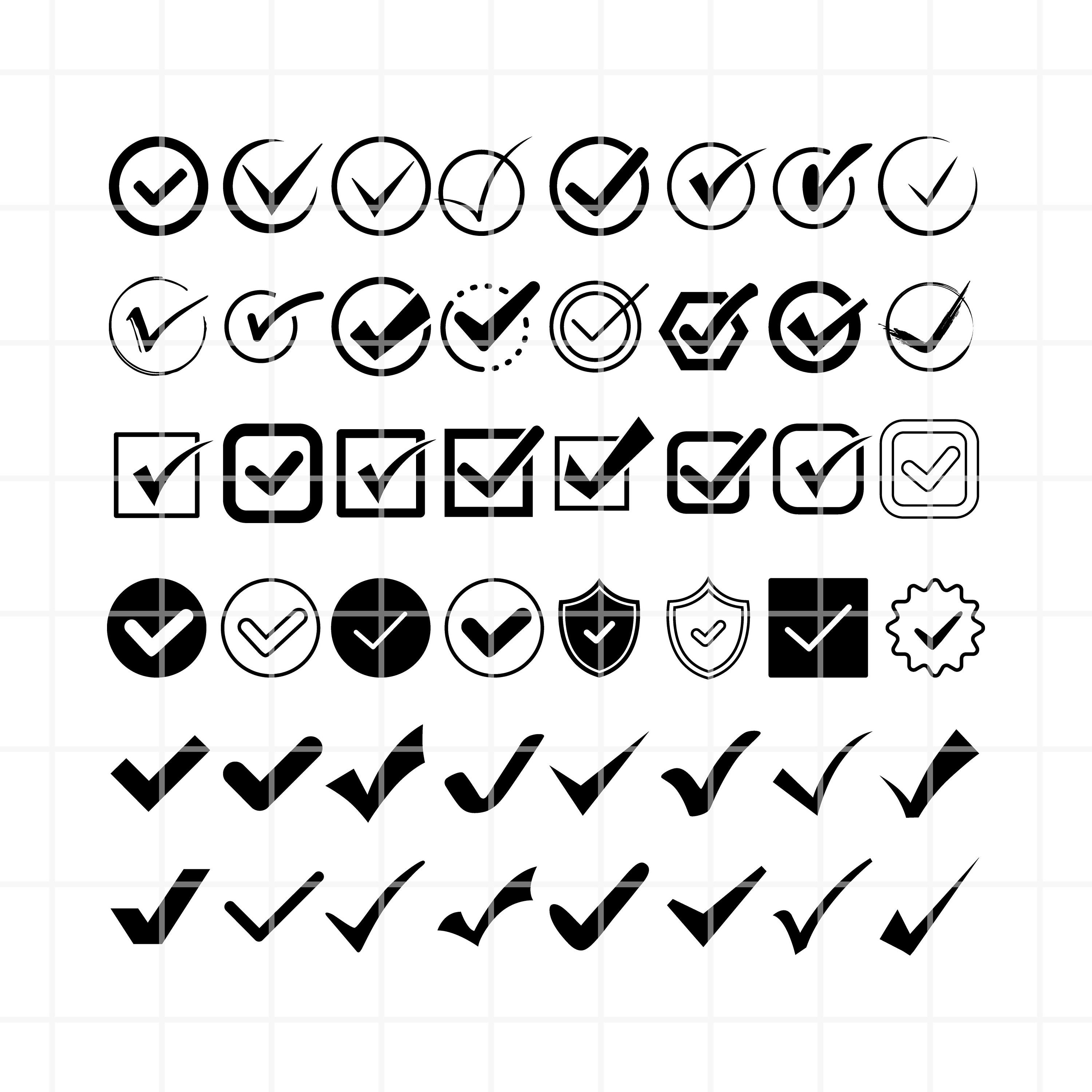 Check Mark svg , Tick Mark Svg, Check box svg, Cross Mark Svg, Check Mark  clipart, cricut & silhouette, vinyl, dxf, ai, pdf, png, eps