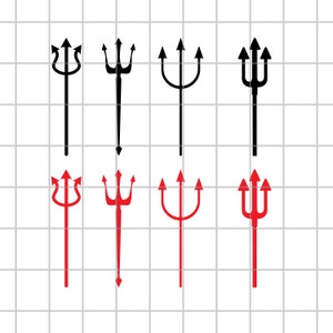 Pitchfork Cut File, Trident SVG, Devil Cricut Svg Files, Clip Art, Clipart, Archivos PNG, Eps, Archivos PDF, Silueta.