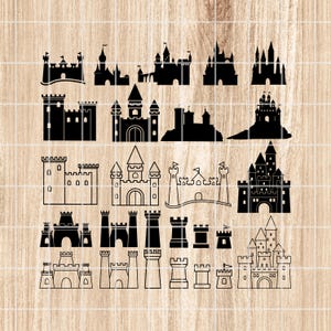 Castle Clipart, Cut files Set (SVG, PNG, AI) Digital Download image 3