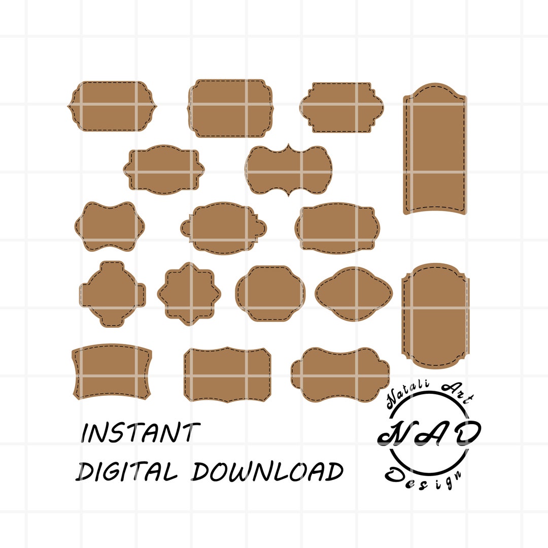 Stitched Patch SVG Bundle, Leather Patch File (digital Download) - Etsy