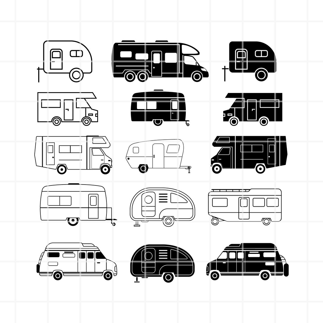 Camper SVG. Camper Png. Camper Clipart. Camper Cut File. Camper Cricut