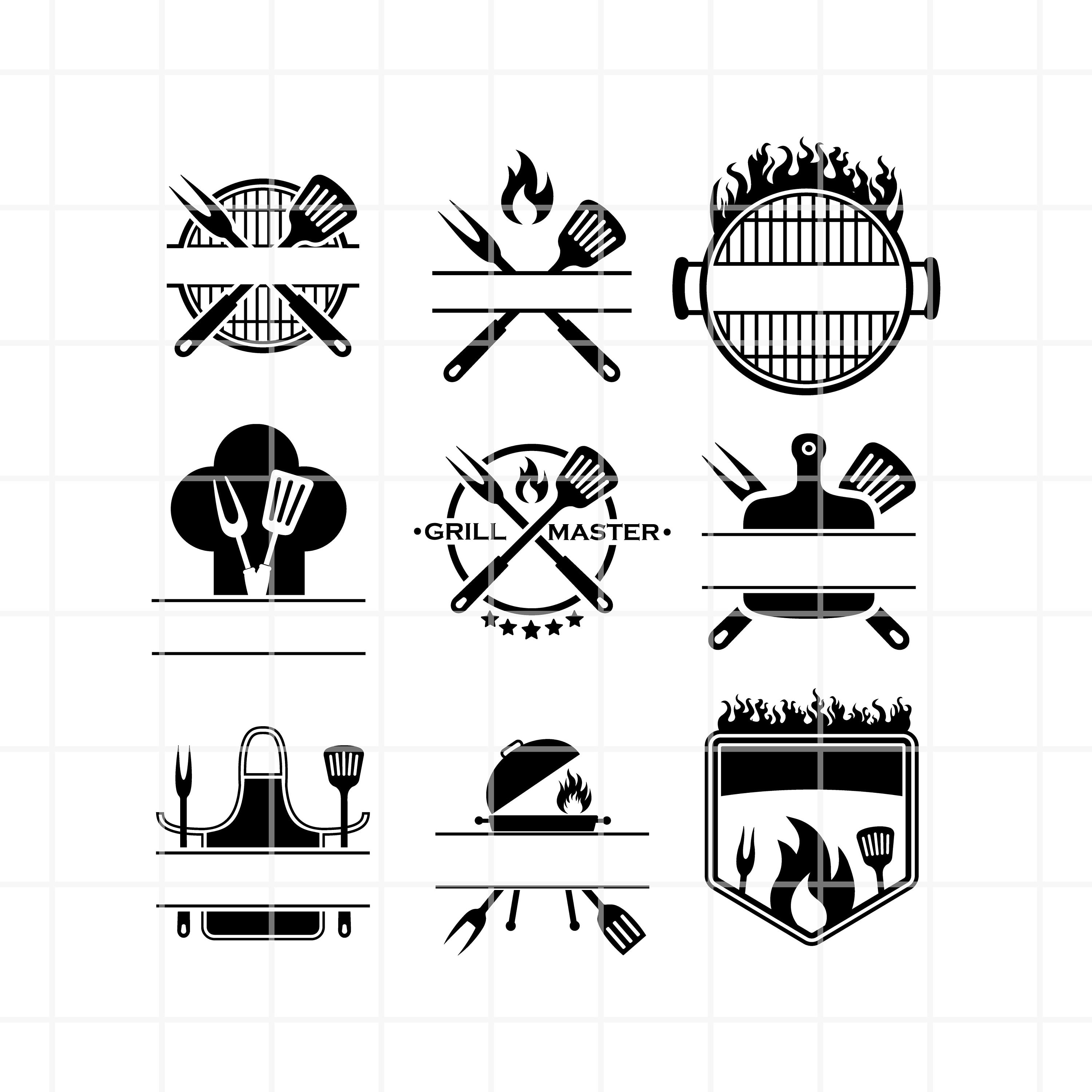 Grill Master SVG. Grill Master Clip Art. Grill Master Cut File. BBQ Svg