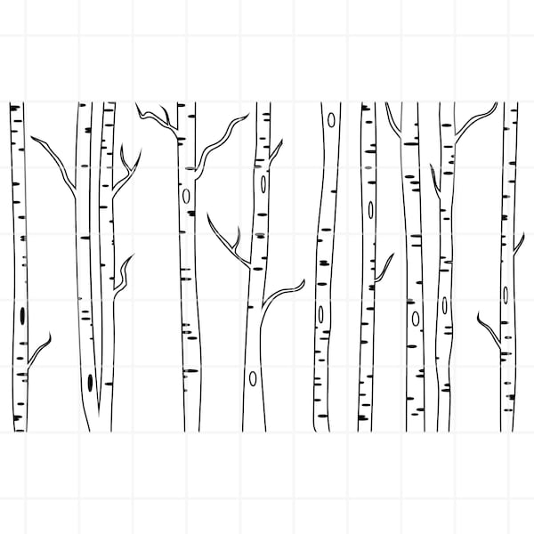 Birch Tree Svg Etsy