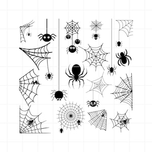 Halloween spider svg. Halloween SVG. Spider SVG. Web svg. Cobweb svg. Halloween spider clipart. Halloween spider cut file. Spider clipart.