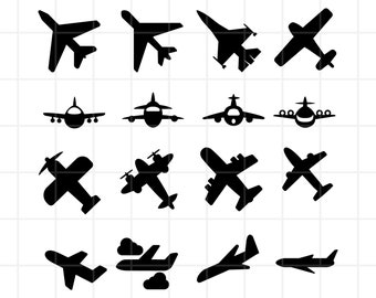 Airplane SVG, PNG, Clipart. Aircraft Cut Files (Digital Download)