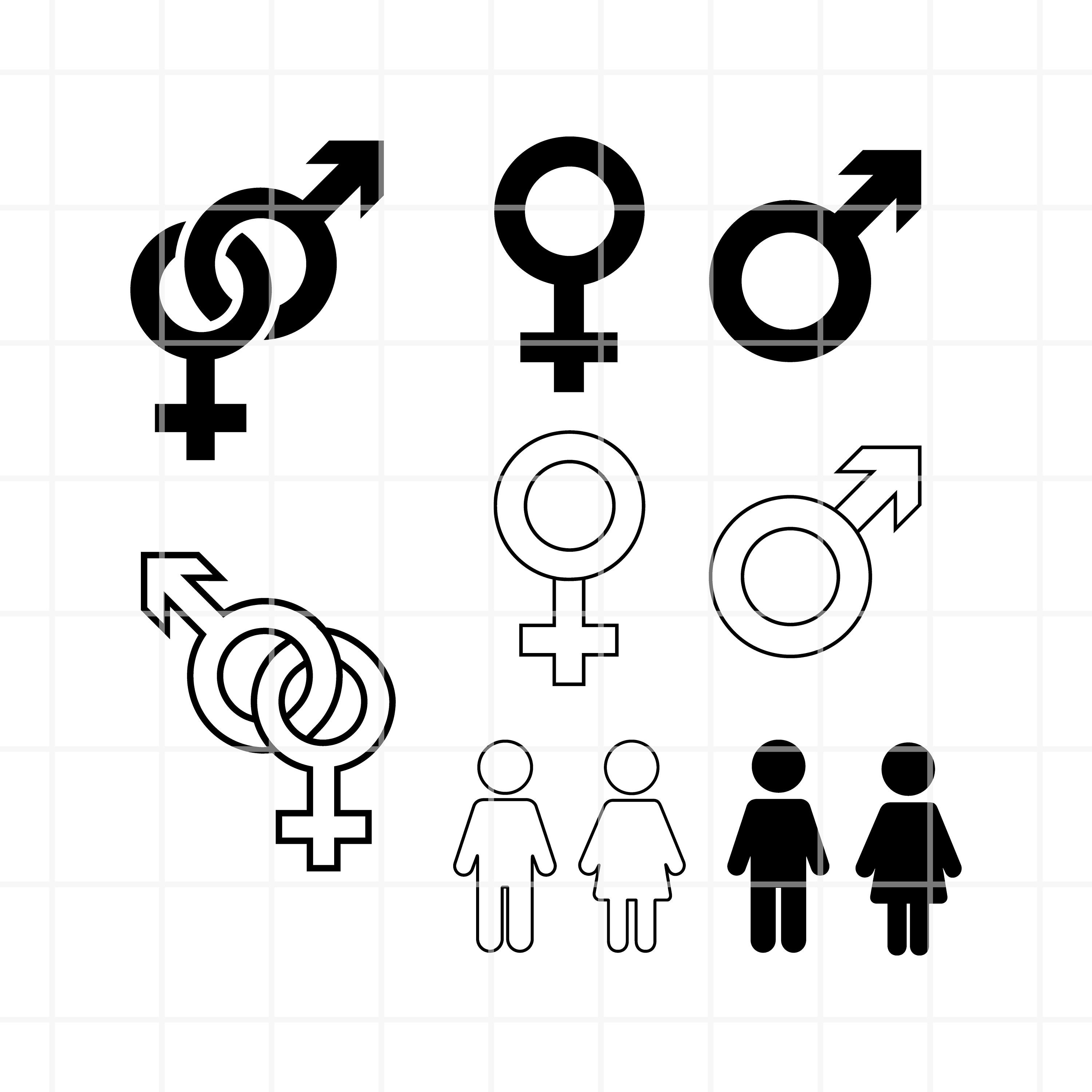 Gender Symbols Svg Gender Symbols Dxf Male Svg Female Svg Etsy Uk ...