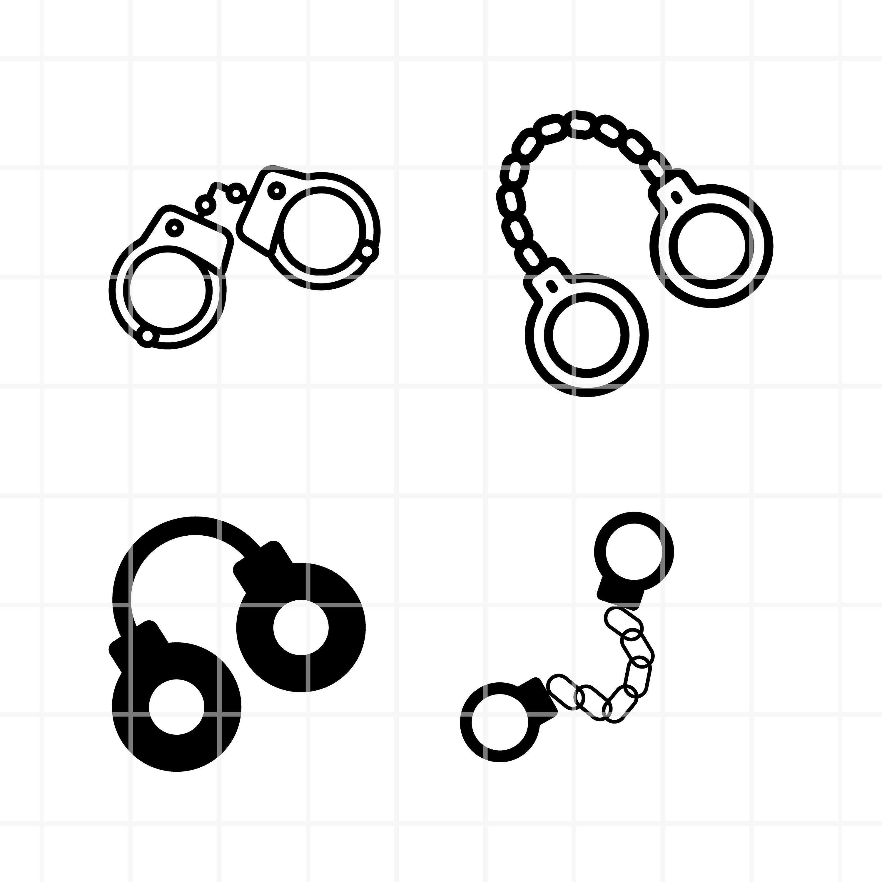 Handcuff SVG. Handcuff Png. Handcuff Clipart. Handcuff Cut File. Handcuff Cutting Set. Handcuff