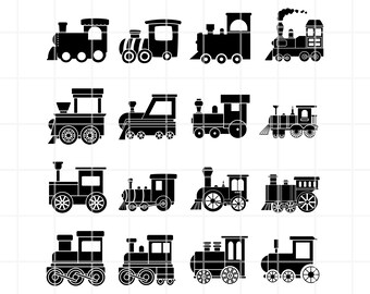 Train SVG, PNG, AI, Clipart Bundle. Choo Choo Vector illustration Cut Files (Digital Download)