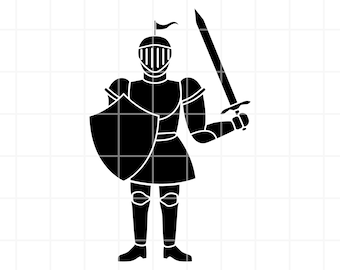 Cartoon Knight SVG, PNG, AI Clipart file for cut (Digital Download)