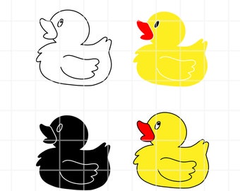 Rubber Duck SVG, PNG, AI, Clipart. Baby Bath Time Vector Cut Files (Digital Download)