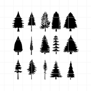 Pino SVG. Pino PNG. Archivo de corte de pino. Clipart de pino. Set de corte de pino. Árbol de Navidad SVG. Árbol de Navidad PNG.