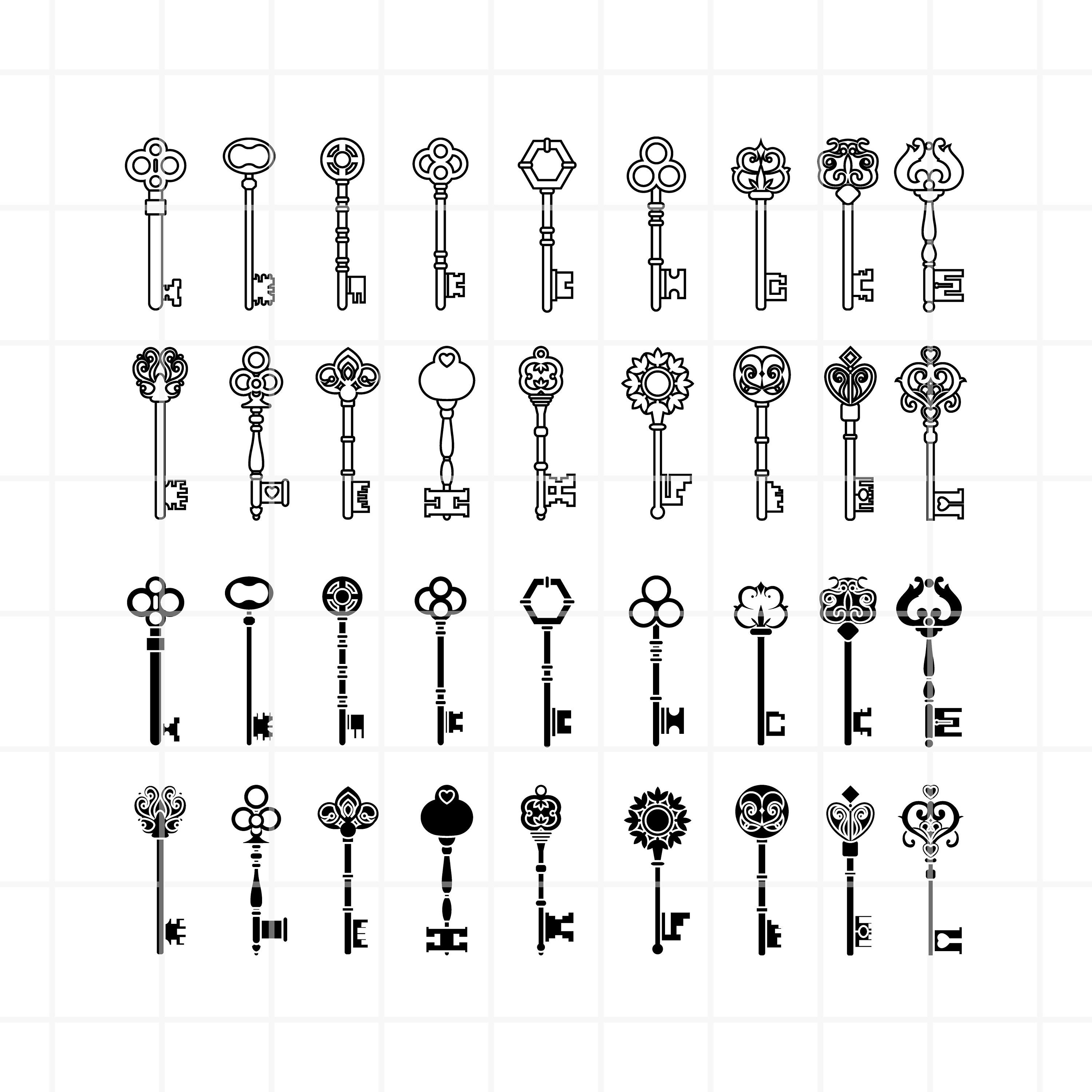 65 Awesome Skeleton Key Tattoos